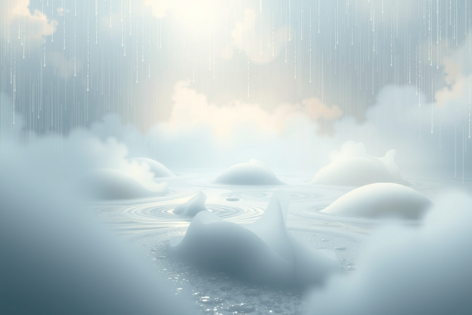 Sognare la pioggia simboleggia purificazione e rinnovamento interiore profondo.