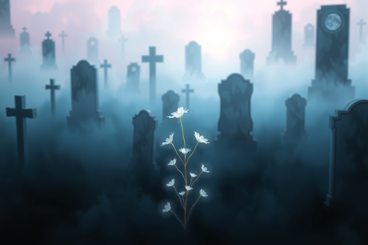 Sognare l'amaraco in un cimitero simboleggia rinascita e memoria.