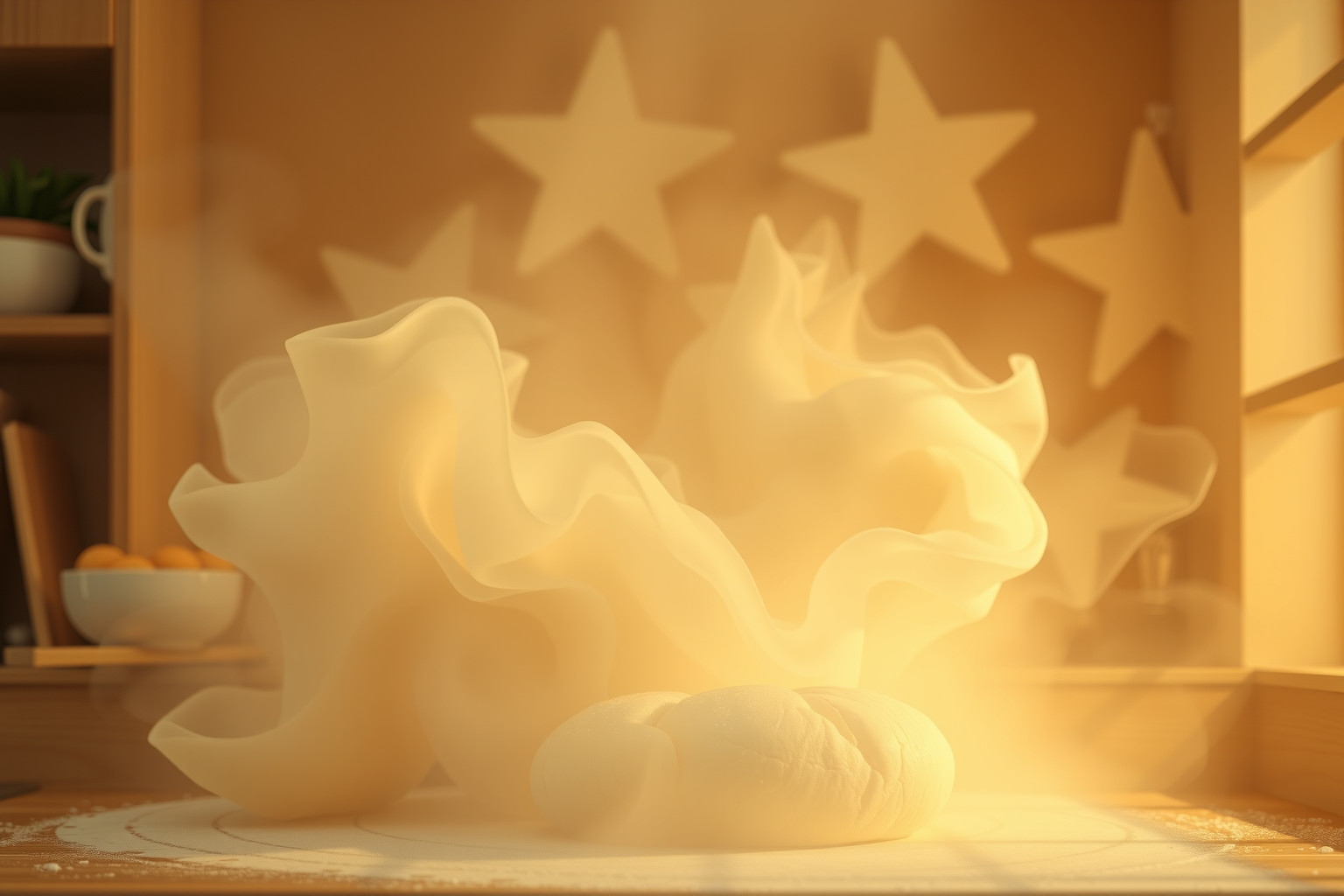 Sognare lievito in cucina simboleggia crescita e unione familiare vivace.