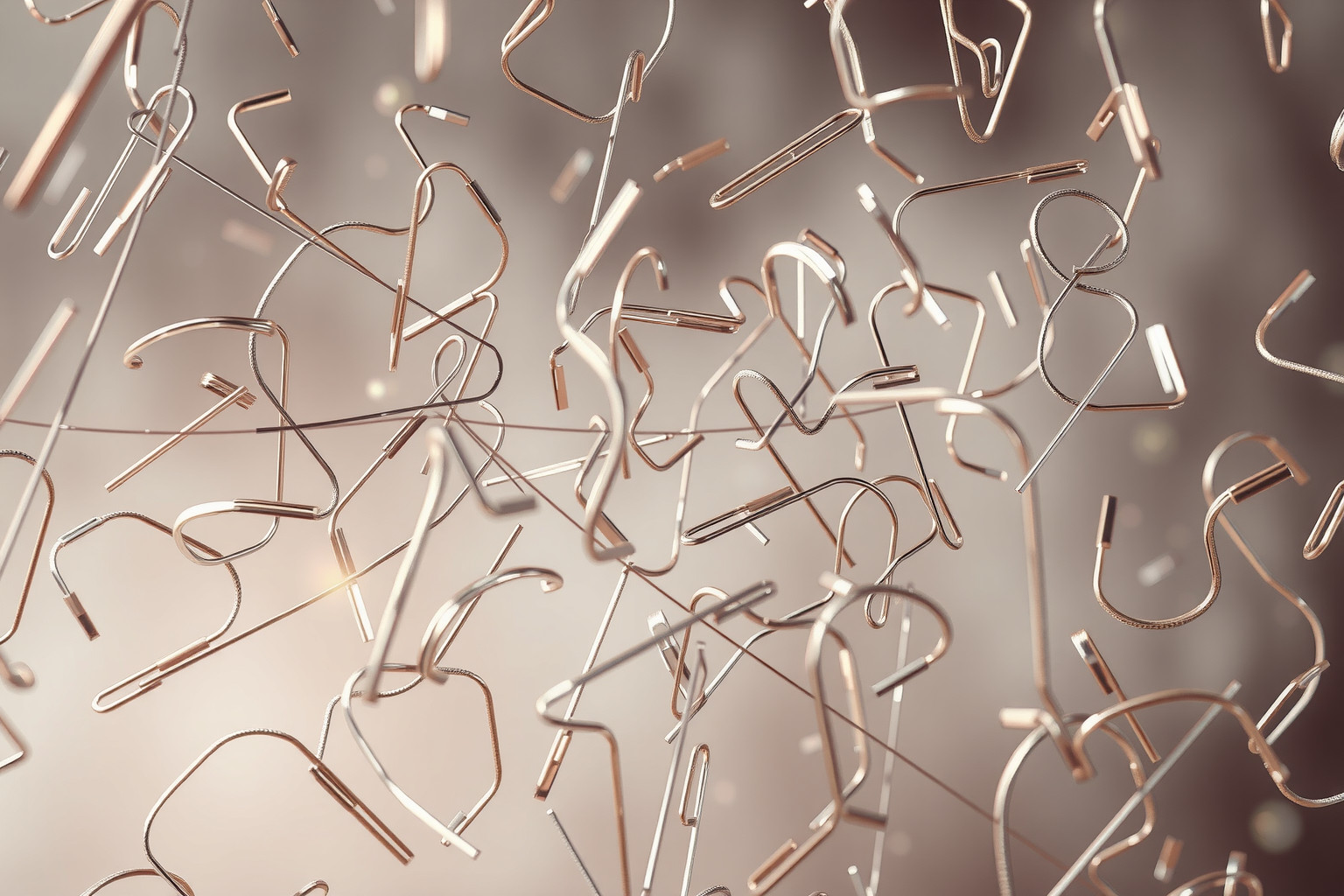 Sognare graffette sparse simboleggia confusione mentale e disorganizzazione.