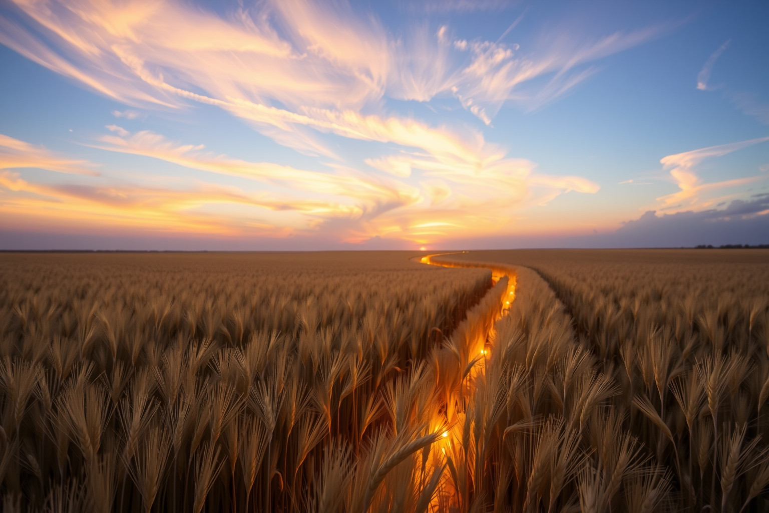 Sognare un sentiero nel grano simboleggia il cammino della vita.
