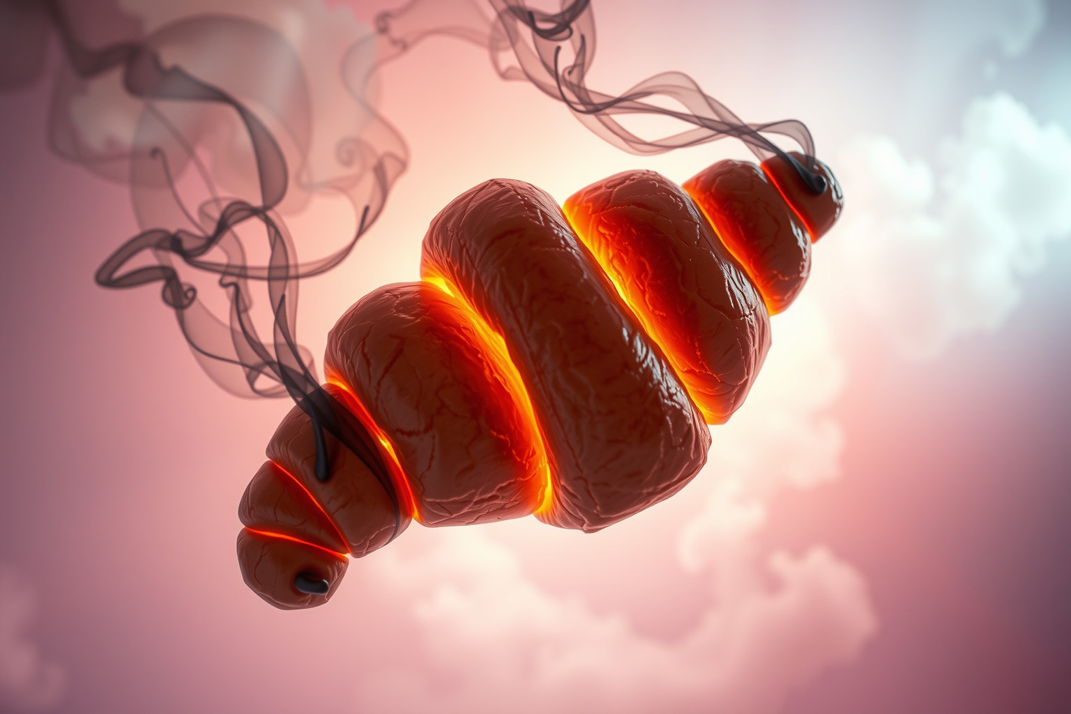 Sognare un croissant bruciato simboleggia opportunità rovinate o delusioni.