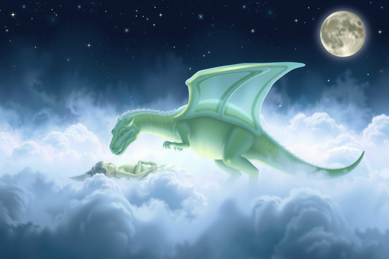 Sognare un dinosauro che protegge rappresenta sicurezza e forza interiore.