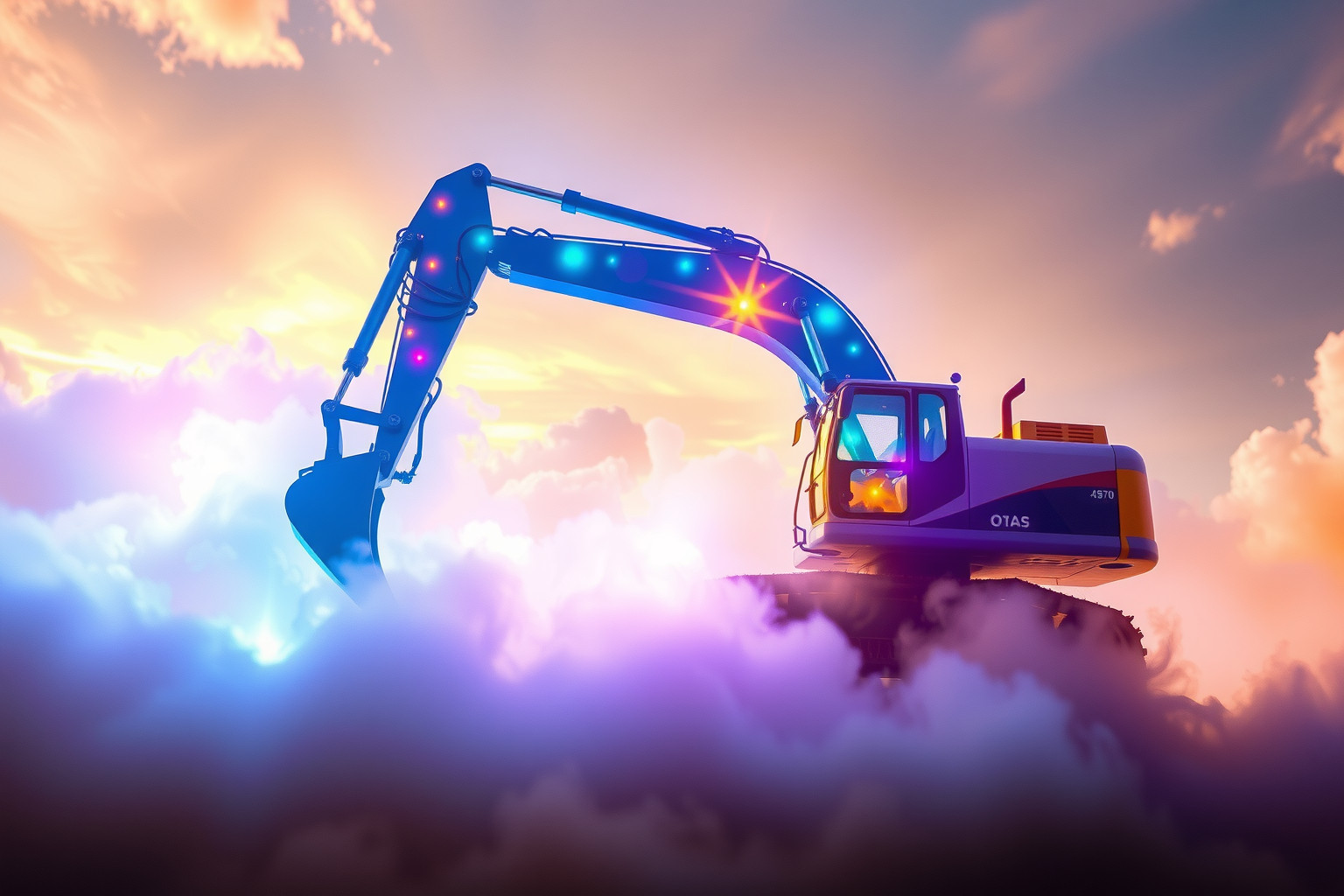 Sognare escavatore colorato simboleggia cambiamenti interiori profondi.