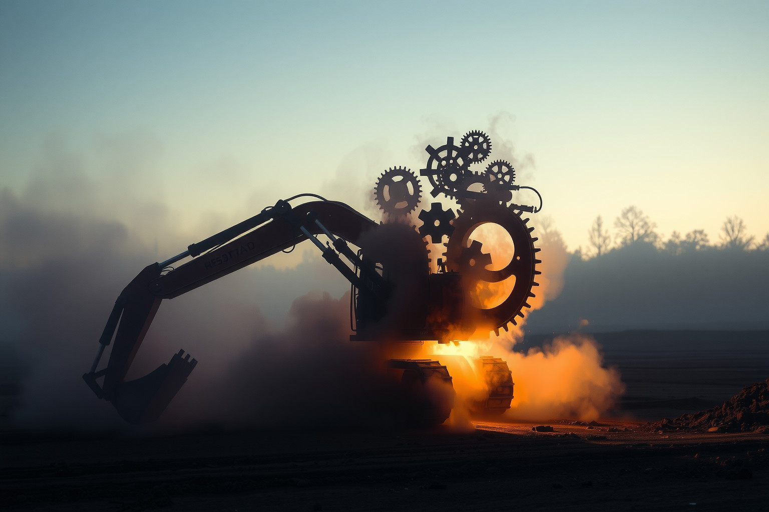 Sognare un escavatore rotto indica ostacoli inaspettati nei progetti.