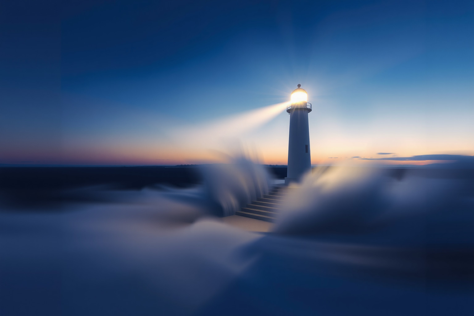 Un faro che ruota velocemente indica ansia e decisioni urgenti.