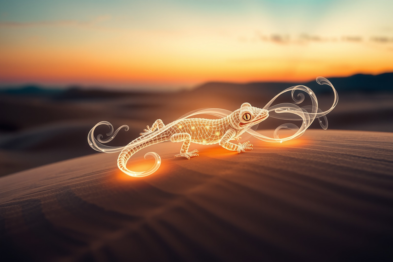 Sognare un geco del deserto simboleggia protezione e trasformazione interiore.