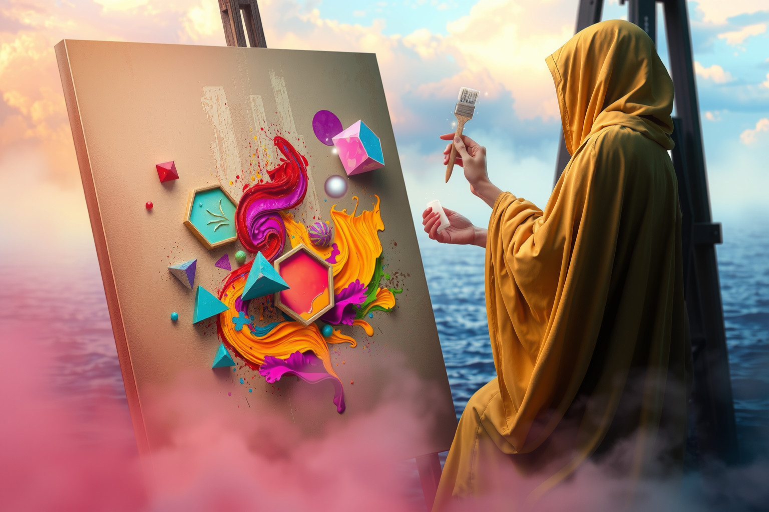 Sognare imbianchino con strumenti strani indica cambiamenti creativi imminenti.