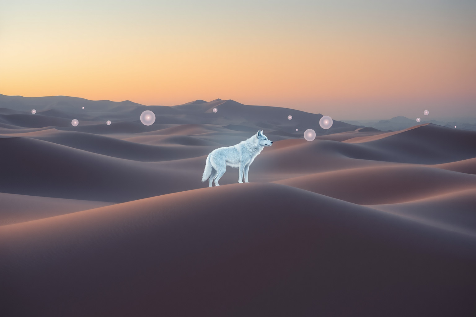 Sognare un lupo del deserto simboleggia forza interiore e solitudine.