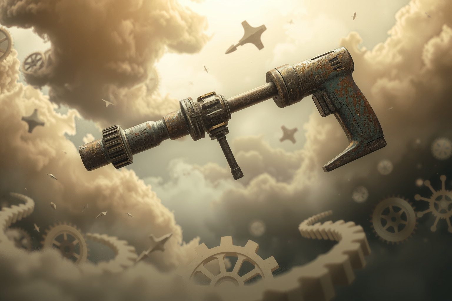 Sognare un martello pneumatico arrugginito simboleggia incapacità e vecchiaia.