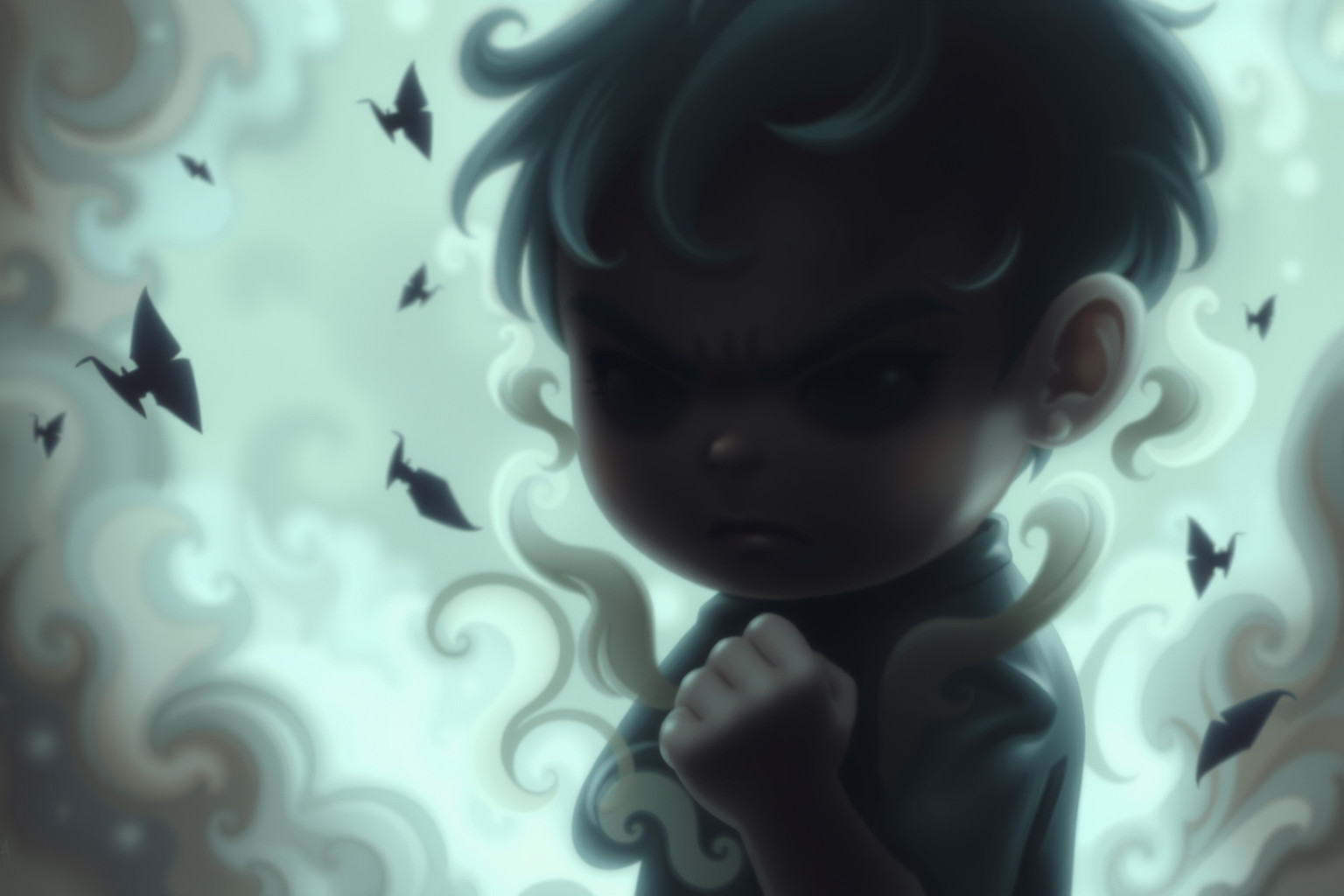 Sognare un nipote arrabbiato riflette conflitti interiori non risolti.