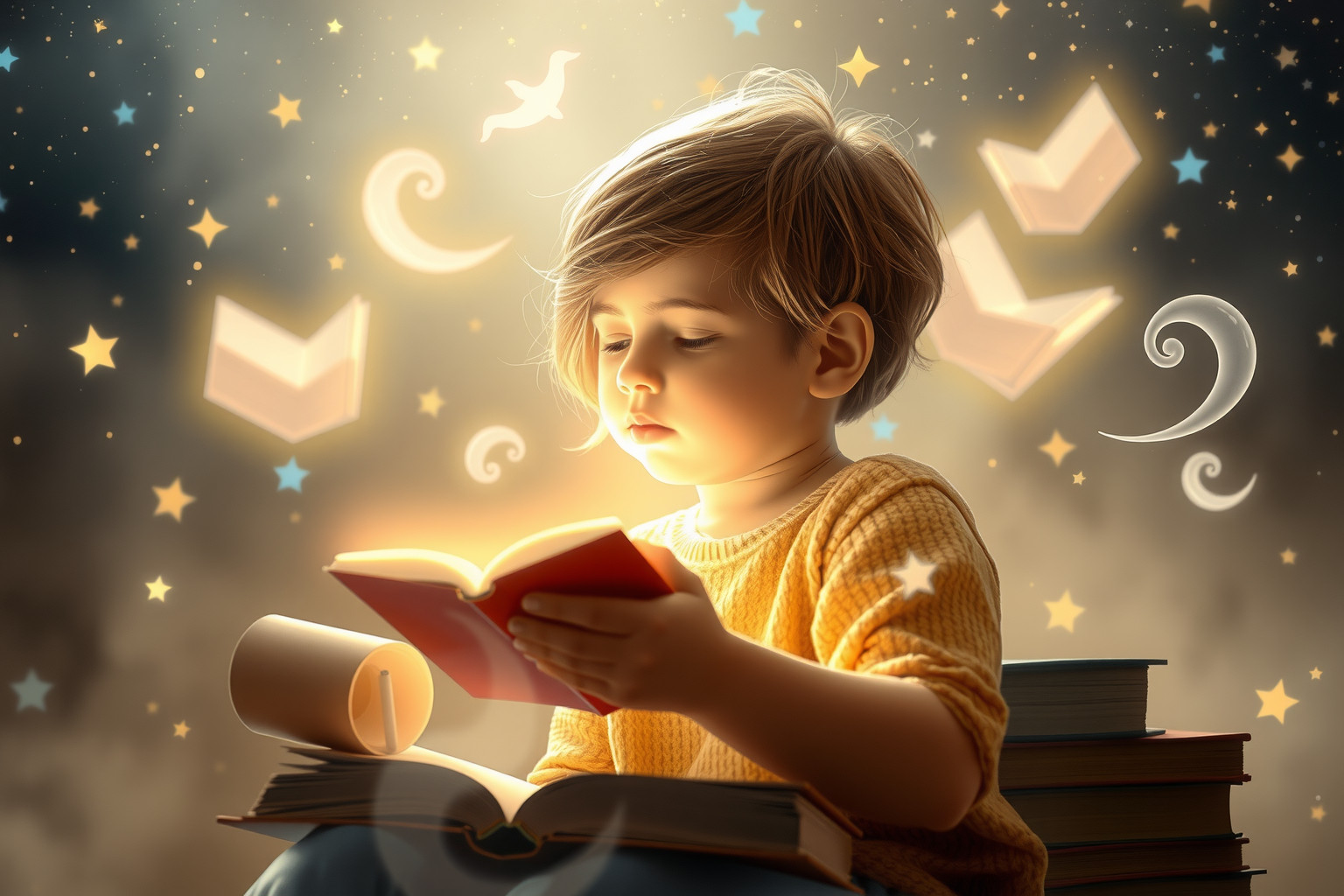 Sognare un nipote che studia simboleggia crescita e nuove opportunità.