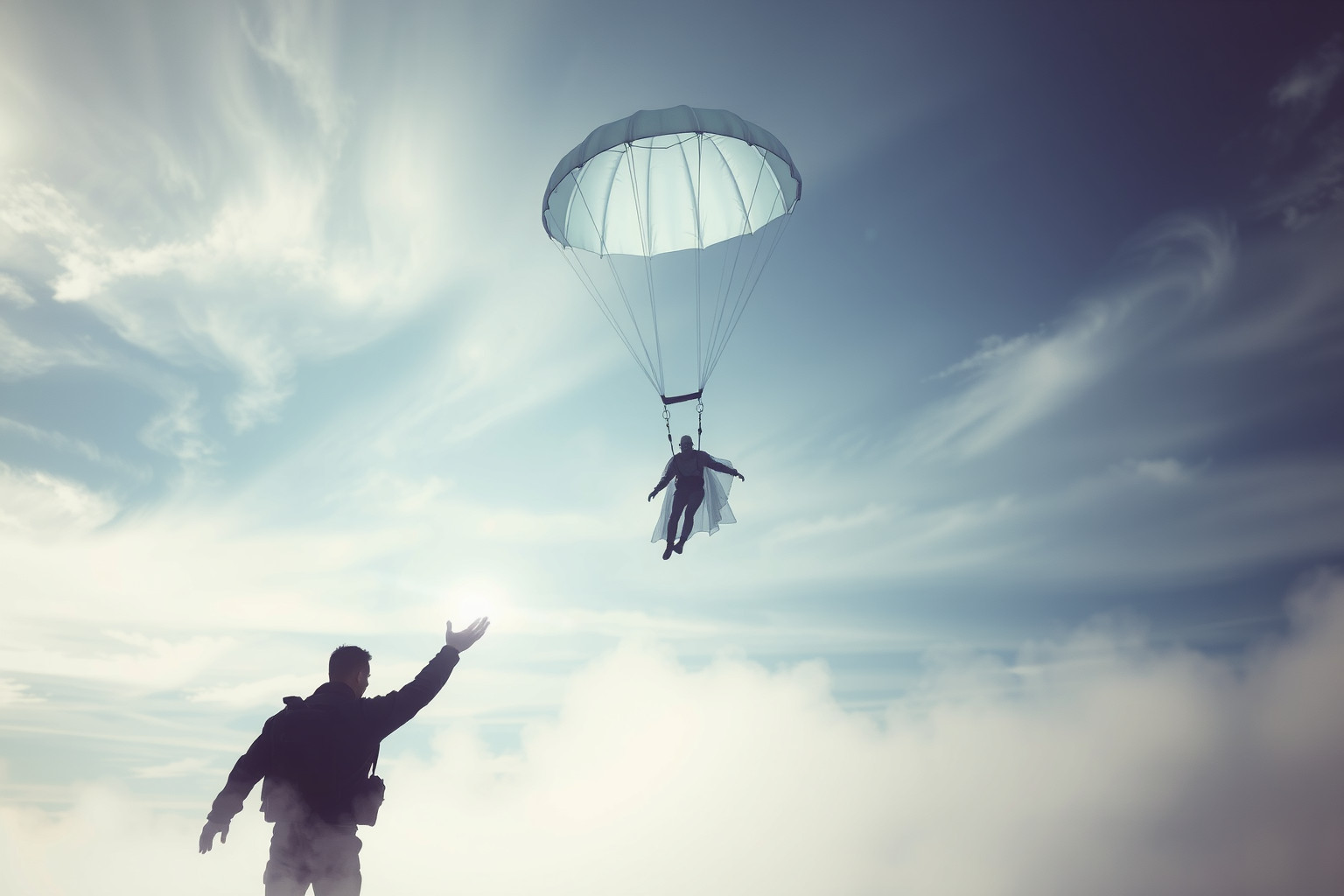 Sognare un paracadutista militare che chiede aiuto indica sfide imminenti.