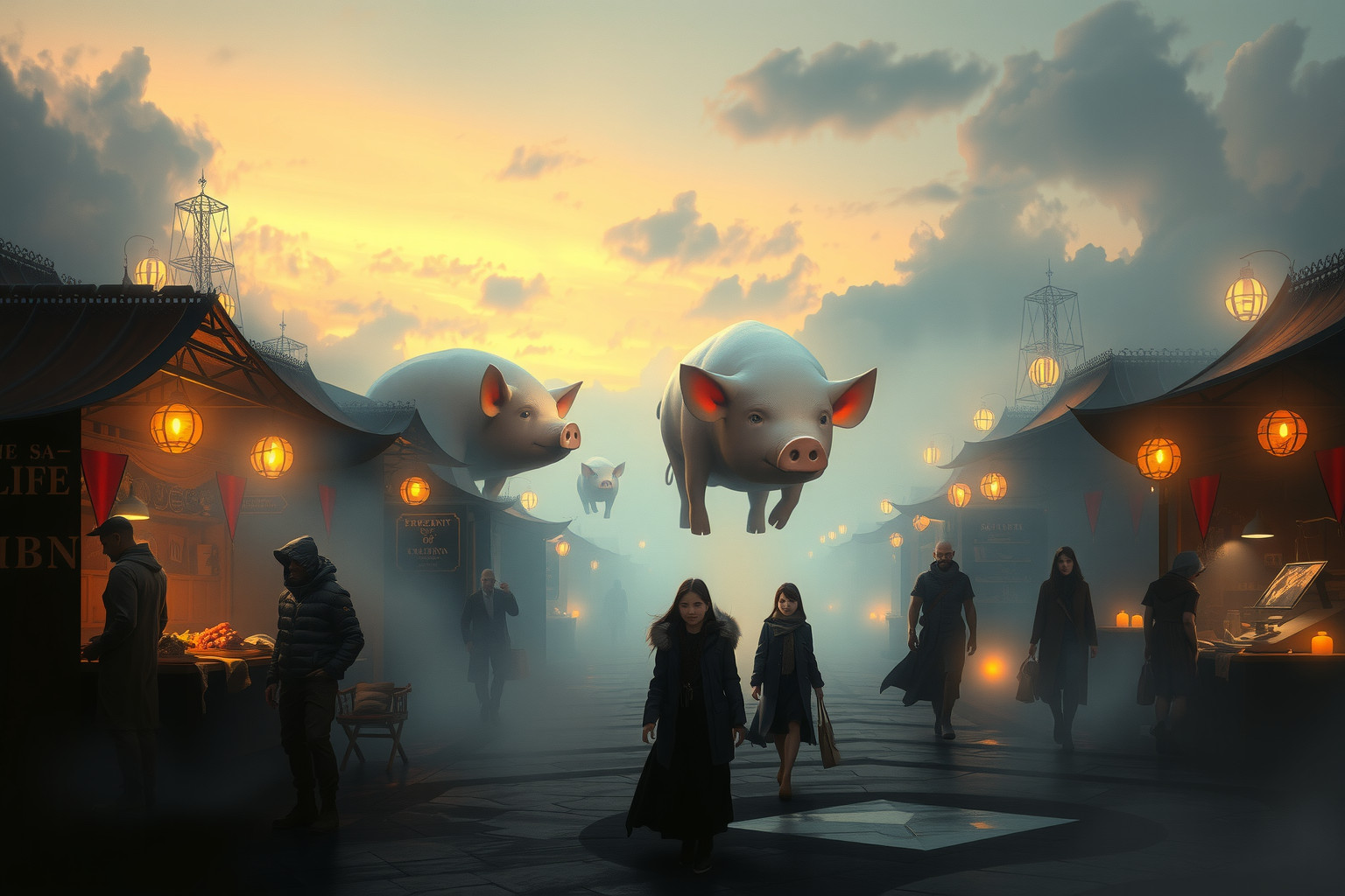 Sognare un porcaro al mercato simboleggia opportunità finanziarie nascoste.