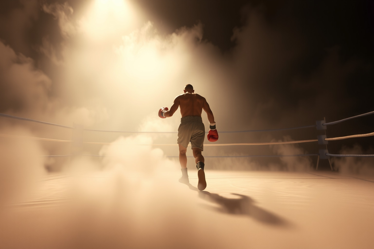 Sognare un pugile che si ritira simboleggia fine di una lotta.