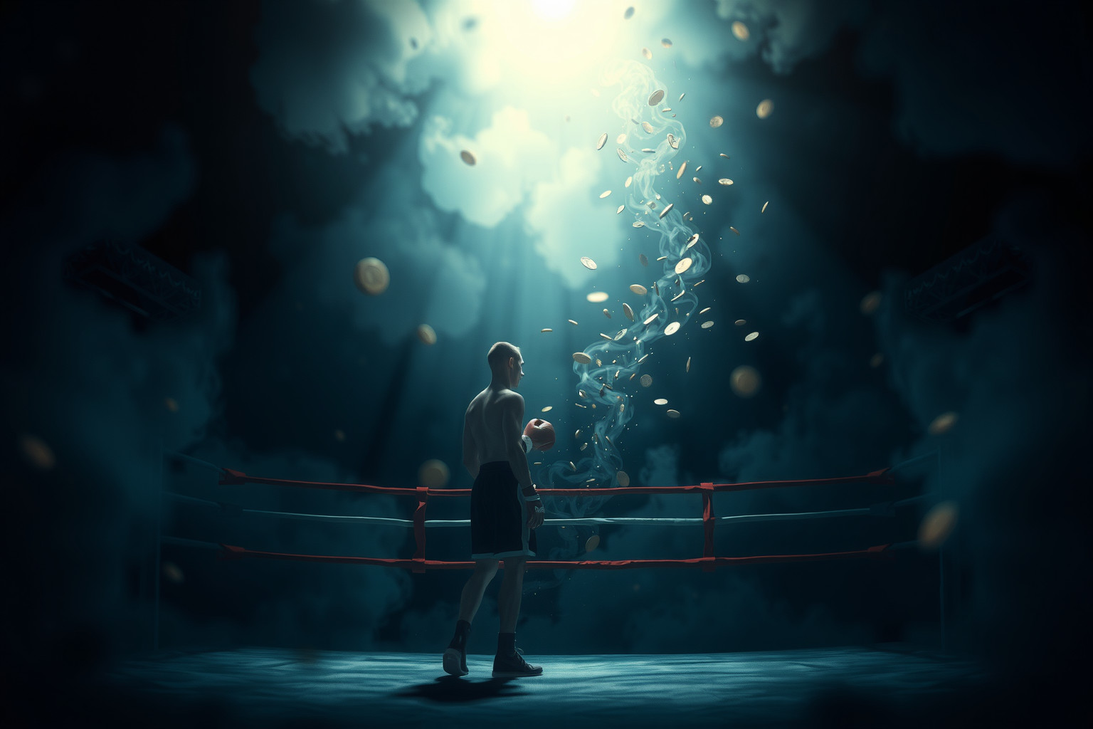 Sognare un pugile in difficoltà economiche simboleggia lotta e resilienza.