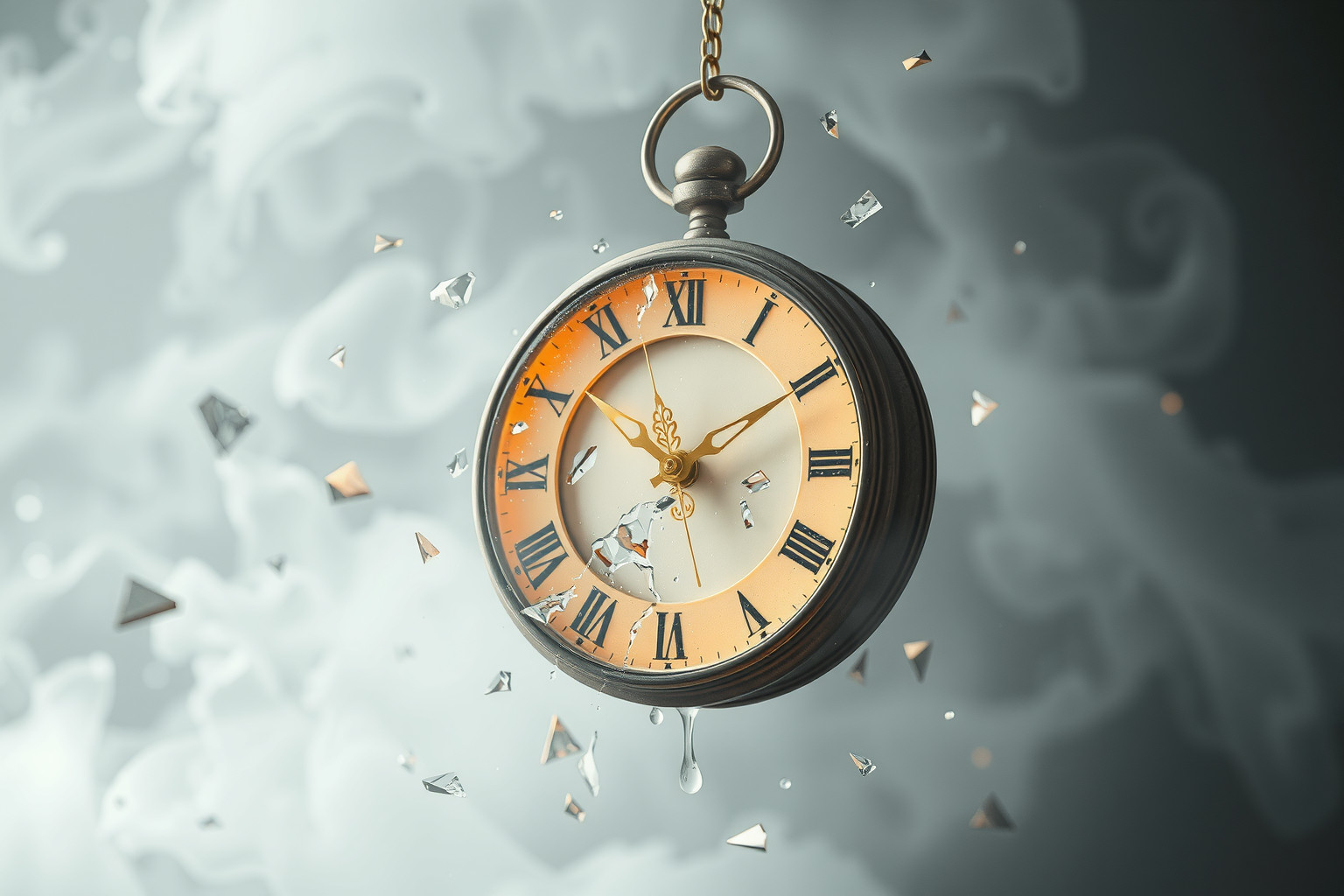 Sognare quadrante rotto indica perdita di controllo sul tempo.