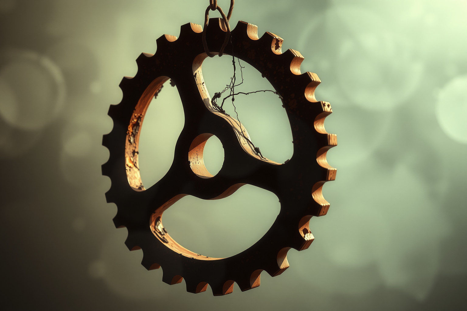 Sognare un rullo dentato arrugginito indica ostacoli e rallentamenti.