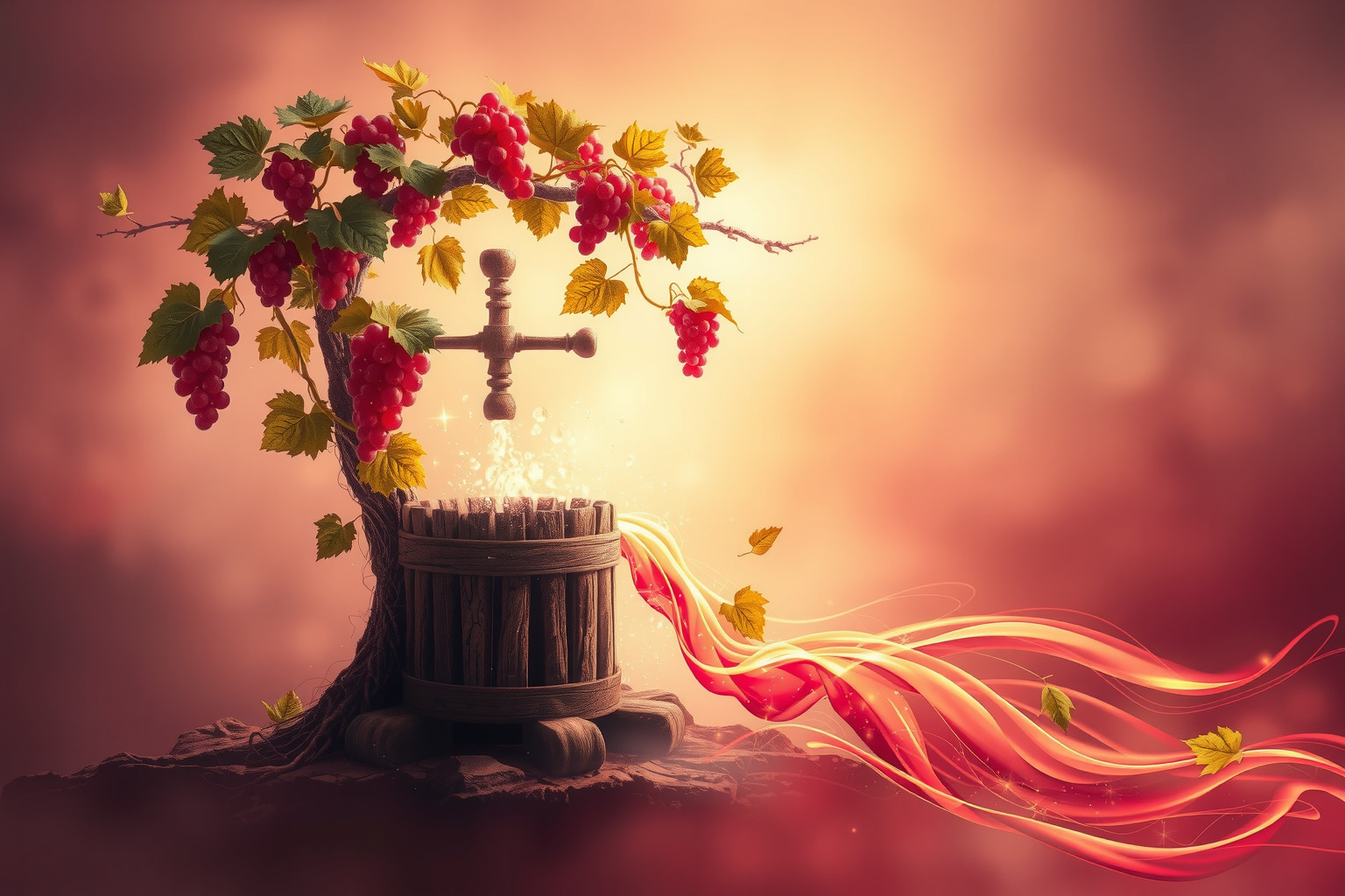 Sognare il torchio simboleggia trasformazione e celebrazione della vita.