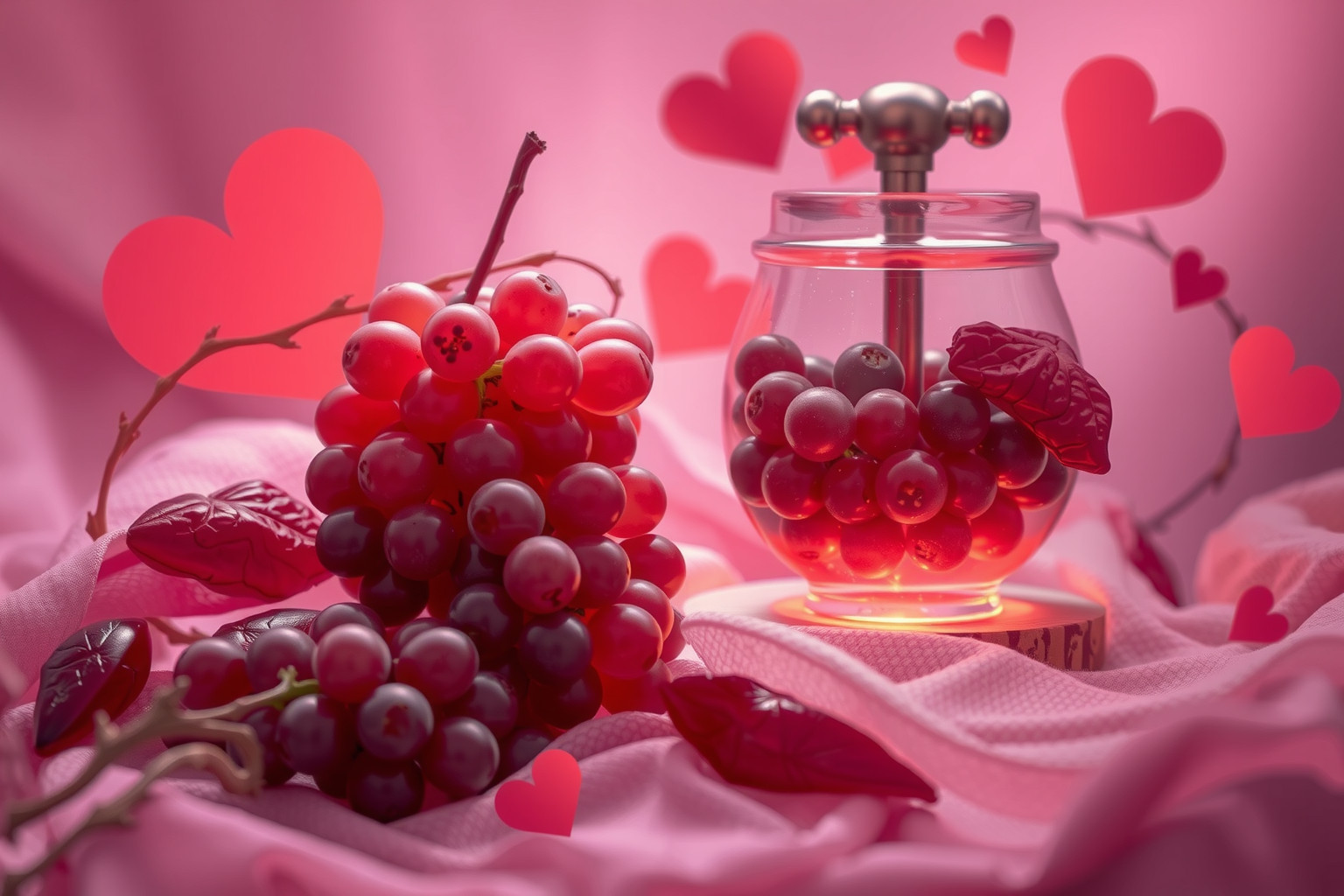 Sognare un torchio con uva rossa simboleggia passioni ardenti.