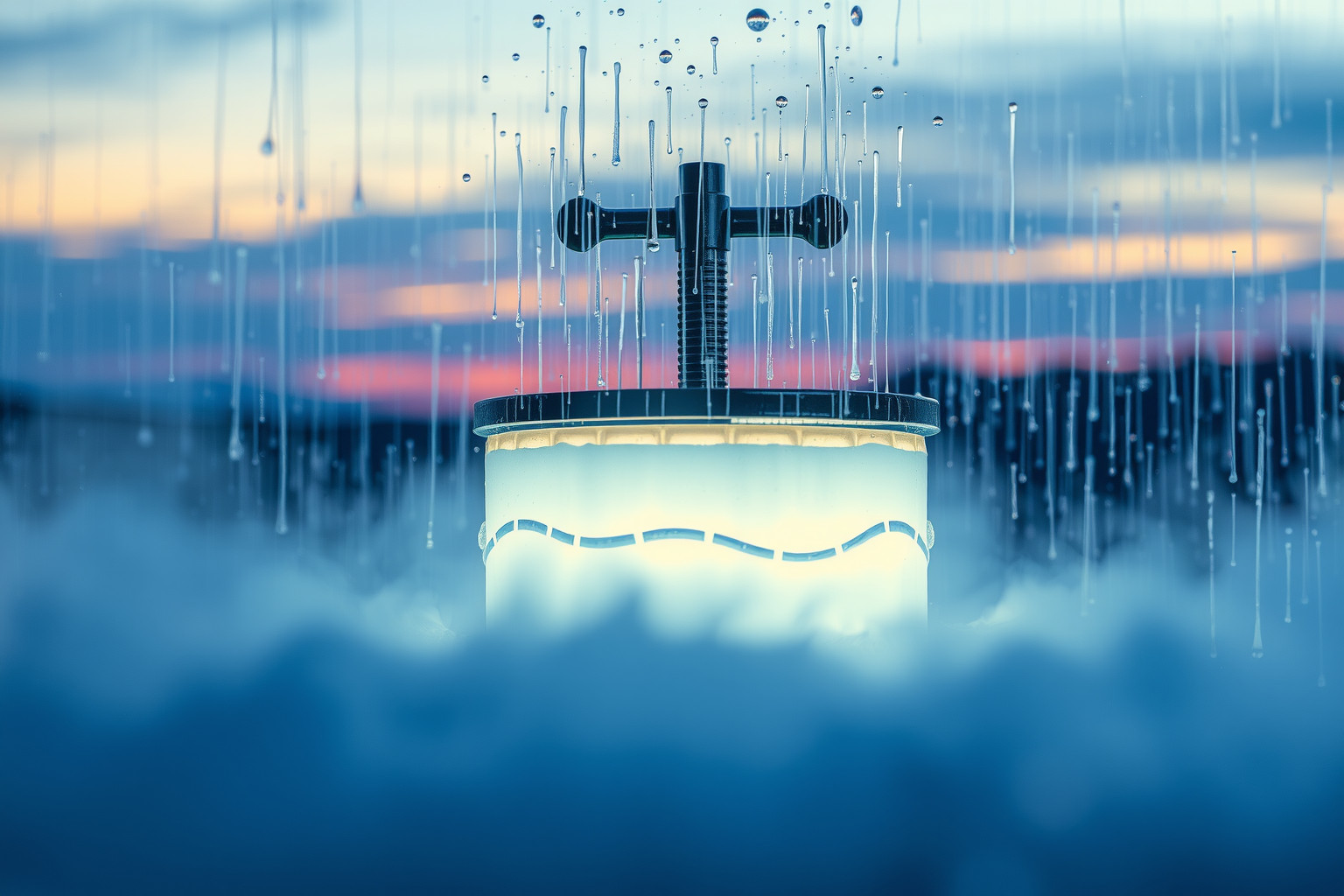 Sognare un torchio sotto la pioggia simboleggia purificazione interiore.