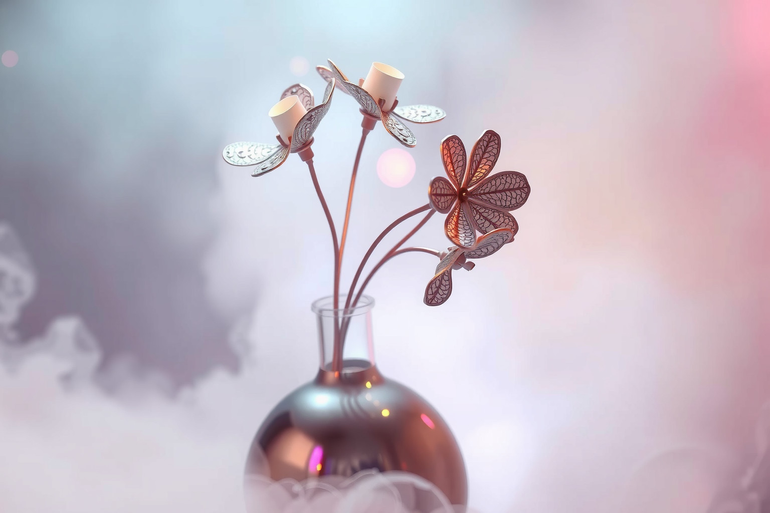 Sognare un vaso di fiori di metallo simboleggia forza e resistenza interiore.