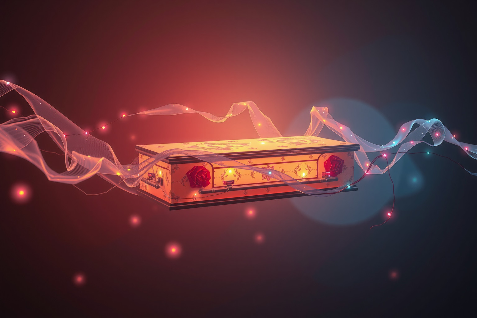 Sognare una bara festiva simboleggia il conflitto vita-morte.