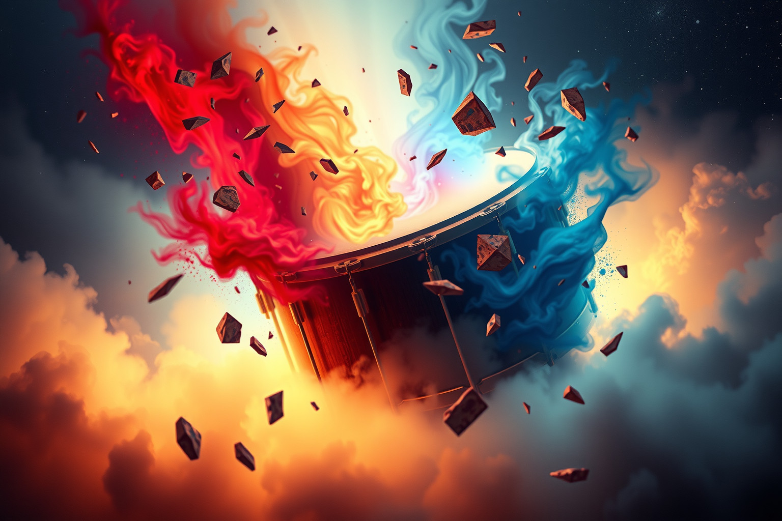 Sognare batteria che esplode rivela tensioni emotive non espresse.