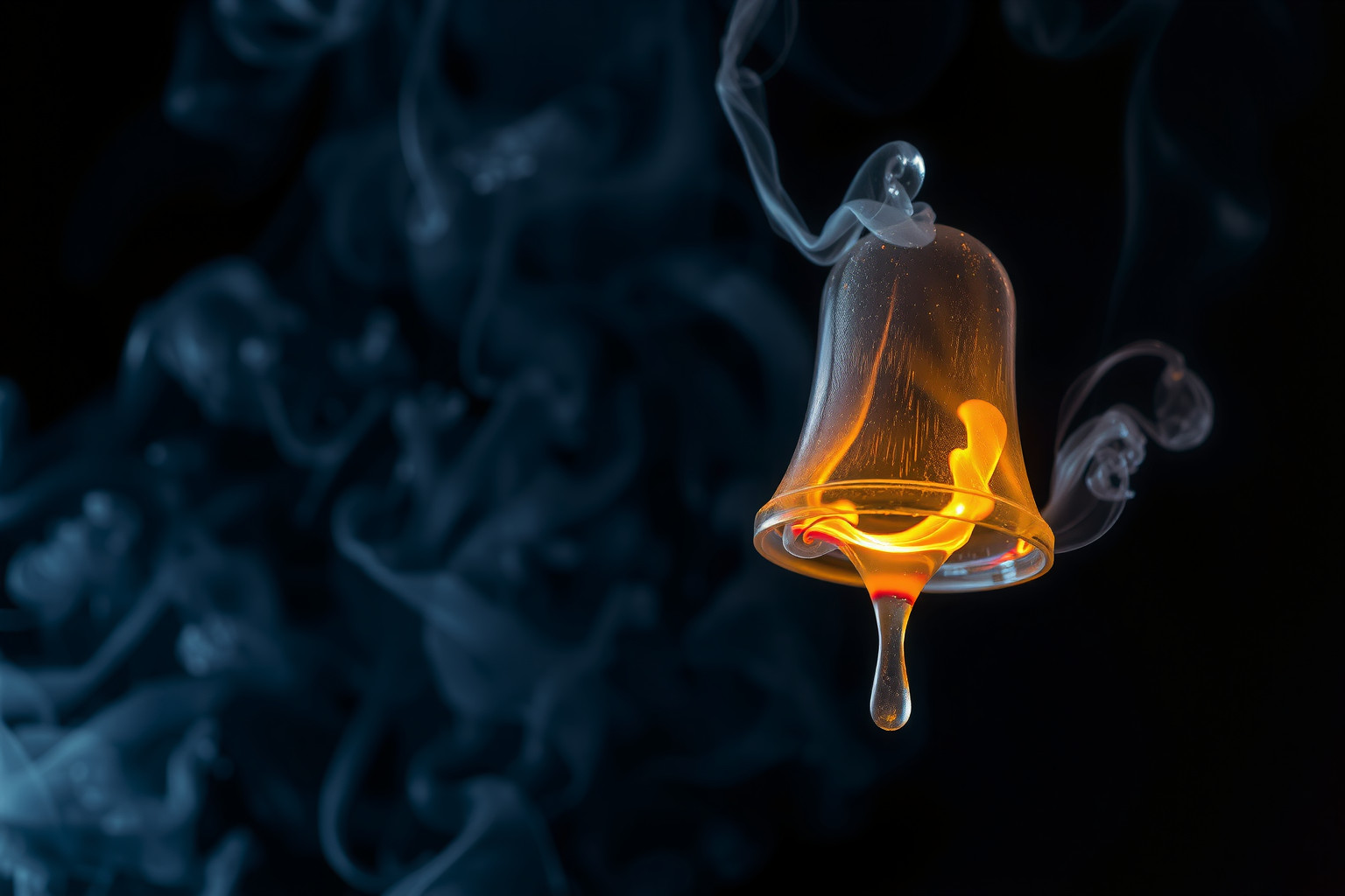 Sognare una campana di fuoco che si scioglie simboleggia trasformazione profonda.