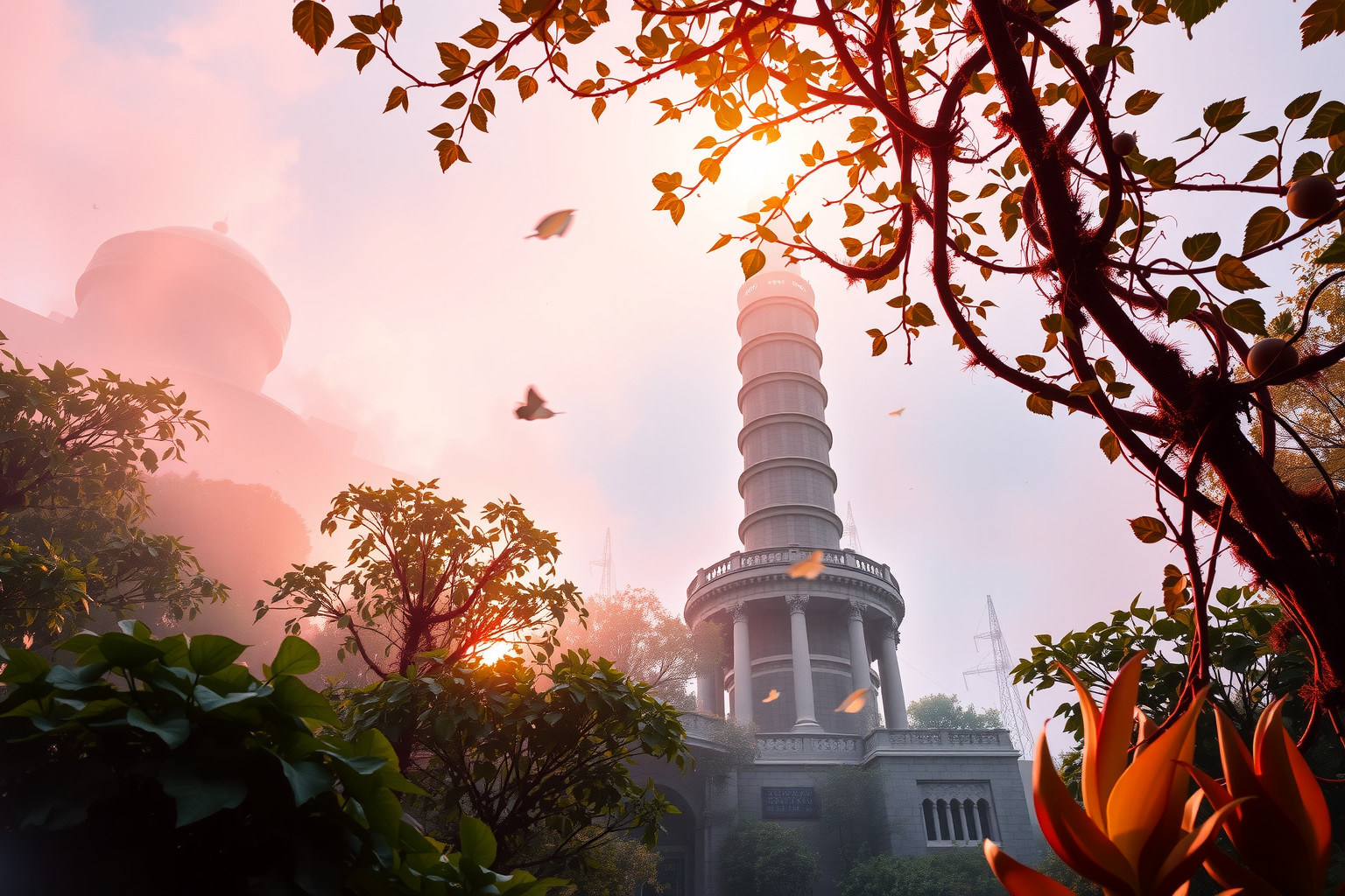 Sognare una casa torre simboleggia protezione e armonia naturale.