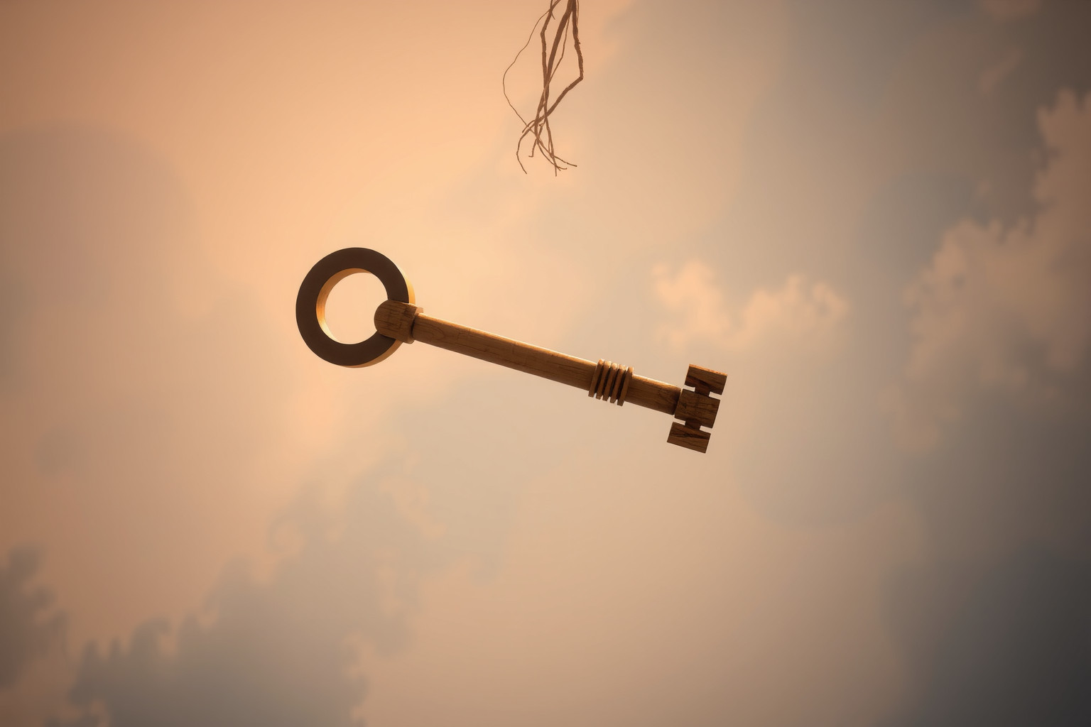 Sognare chiave del cielo in legno simboleggia radici e stabilità.