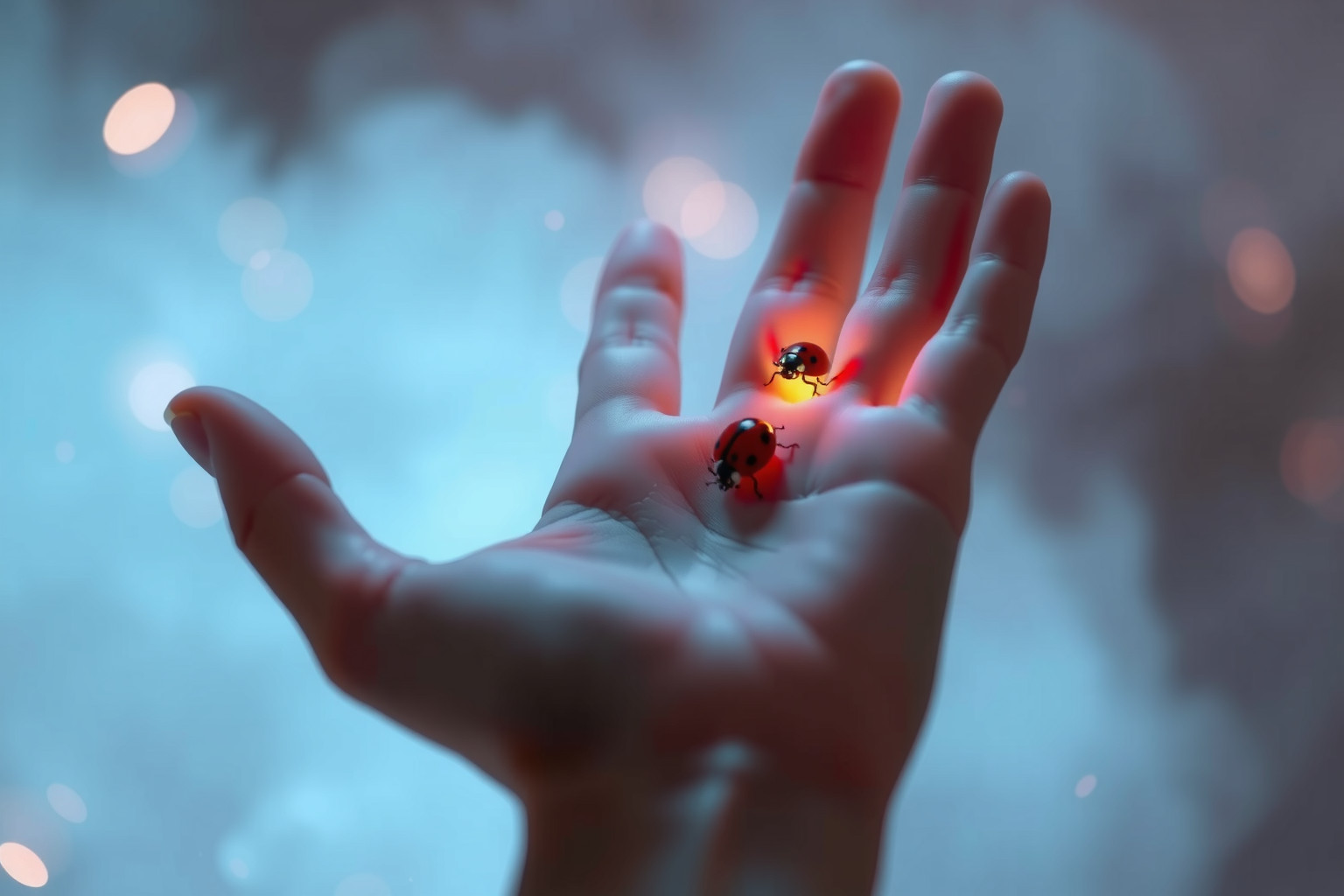 Sognare una coccinella sulla mano annuncia fortuna imminente.