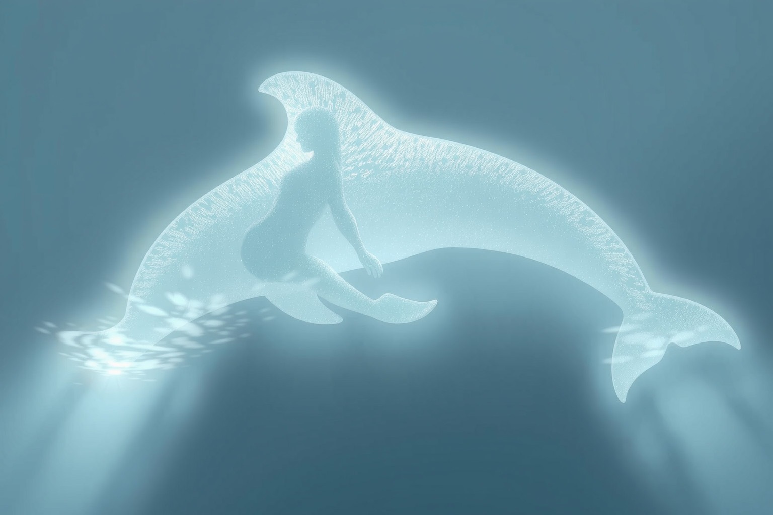 Il delfino solo simboleggia protezione e guida interiore nel sogno.