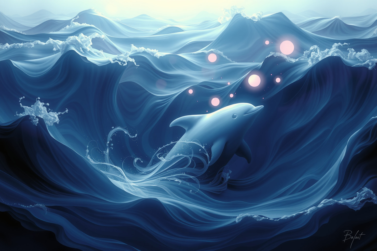 Sognare delfino solo in mare agitato riflette conflitti interiori profondi.