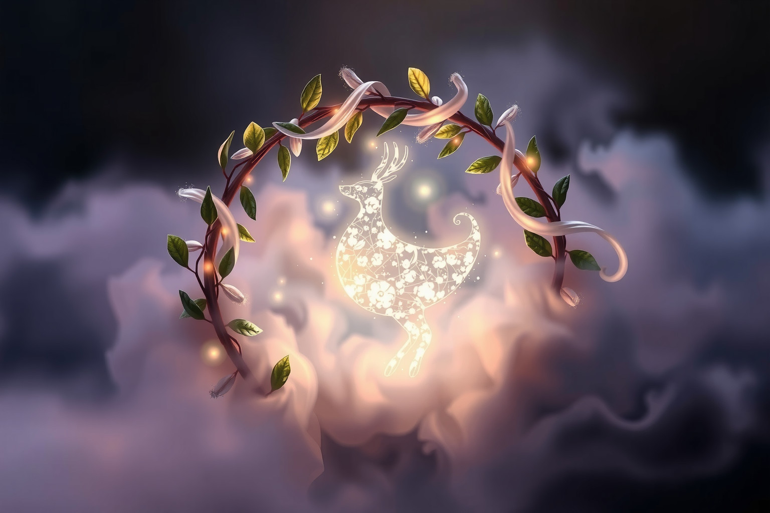 La ghirlanda di mirto simboleggia purezza mentre l’animale rappresenta istinti.