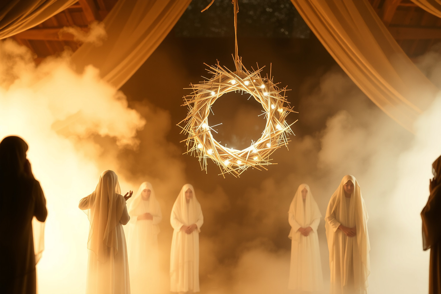 Sognare una ghirlanda di paglia simboleggia unione e prosperità cerimoniale.