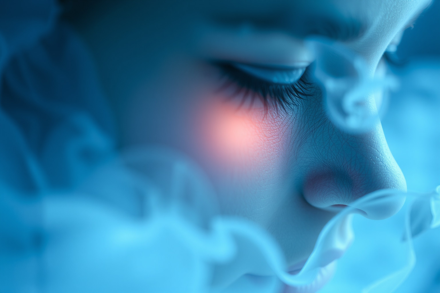 Sognare guancia fredda riflette spesso freddezza e distacco emotivo interiore.