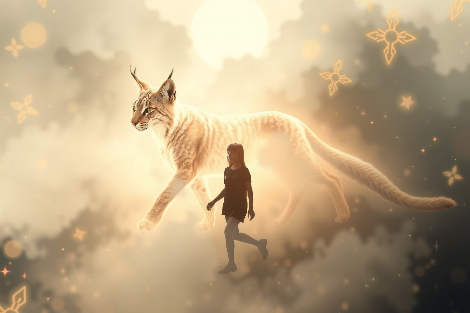 Sognare una lince come guida spirituale simboleggia intuizione e protezione.