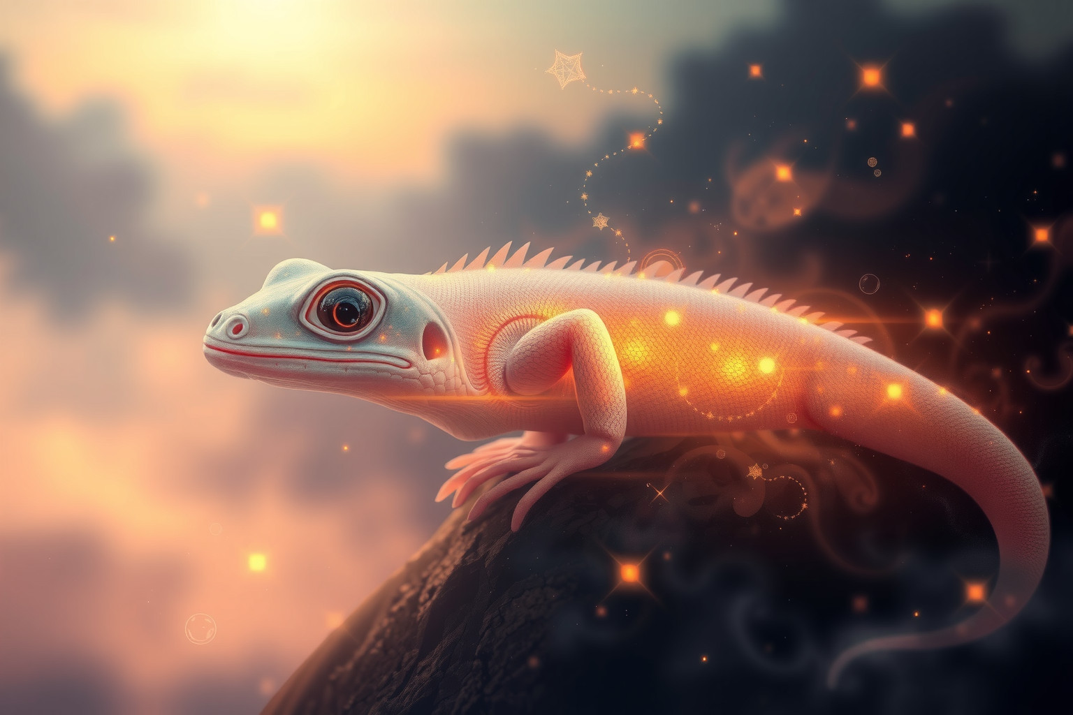 Sognare lucertole parlanti simboleggia intuizioni nascoste e comunicazione interiore.