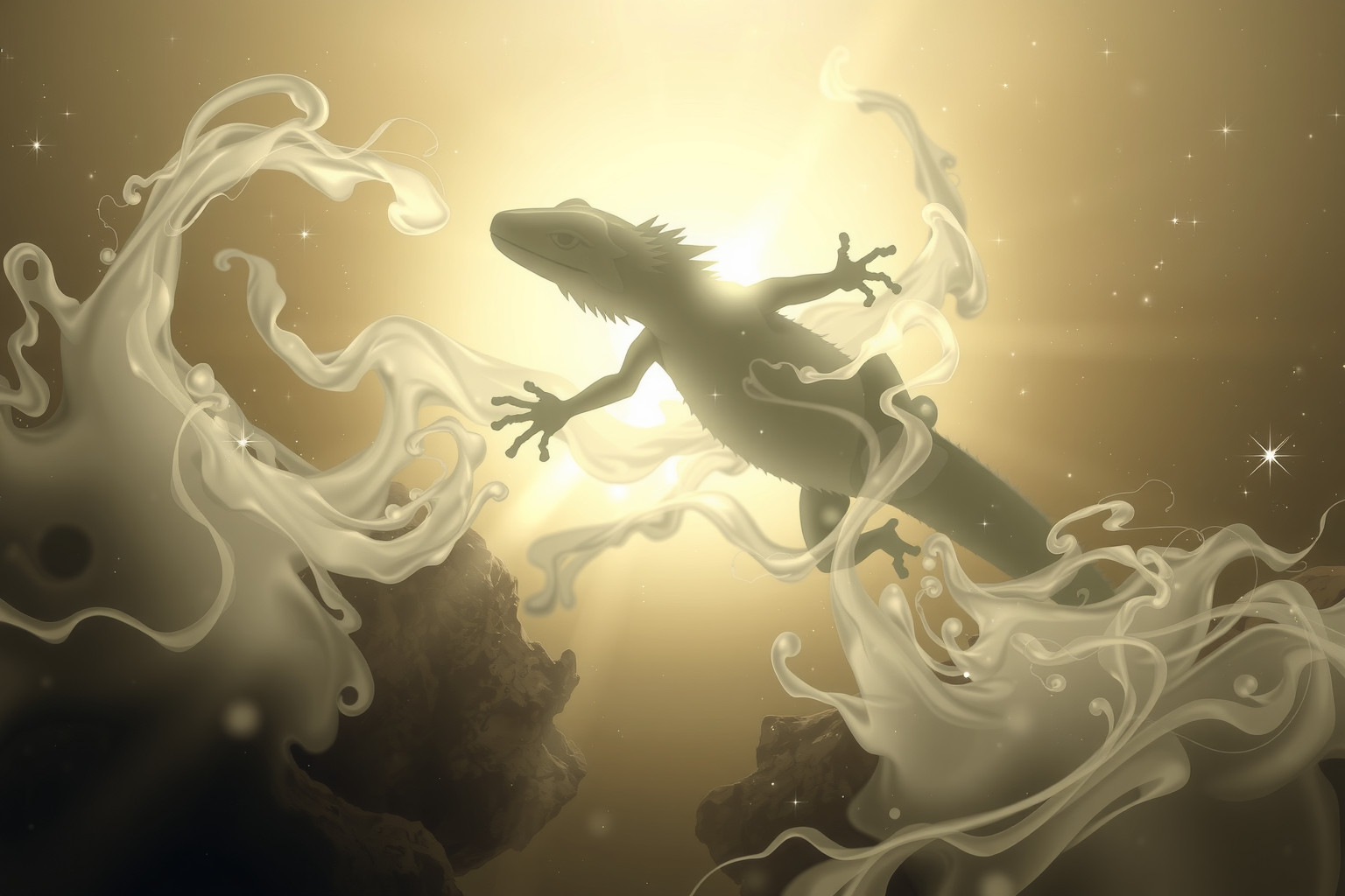 Sognare una lucertola molto grande simboleggia forza e cambiamento.