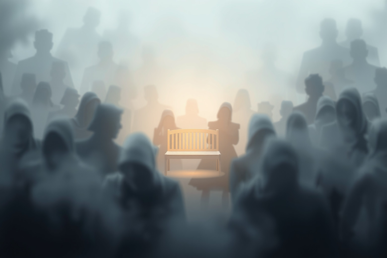 Sognare una panchina in folla indica desiderio di connessione sociale.