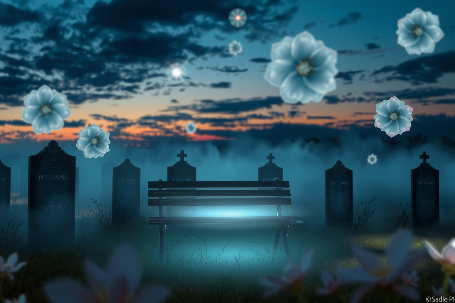 Sognare una panchina in cimitero simboleggia riflessione sulla fine.