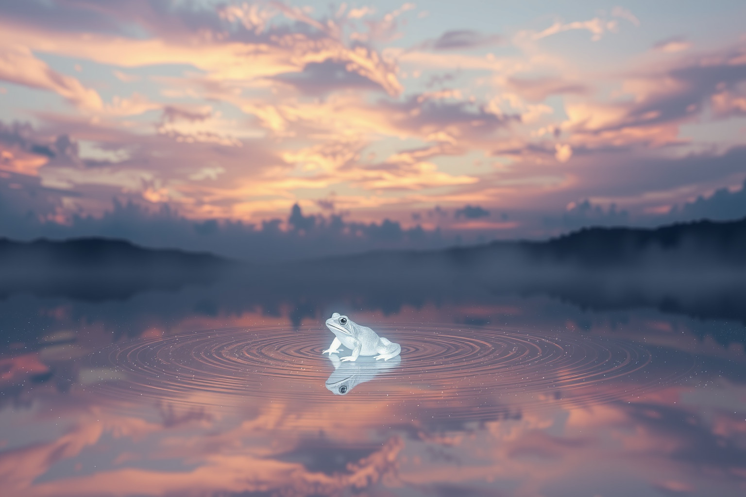 Sognare una raganella in un lago simboleggia trasformazione e introspezione.