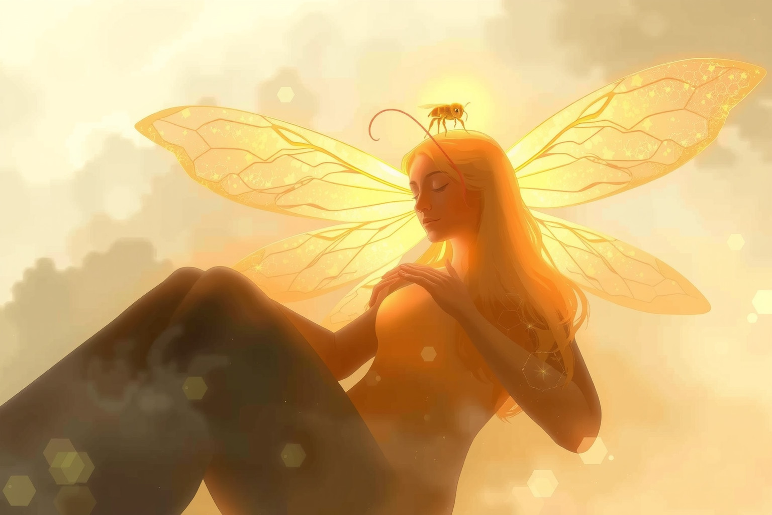 Sognare la regina delle api simboleggia guida e protezione spirituale.