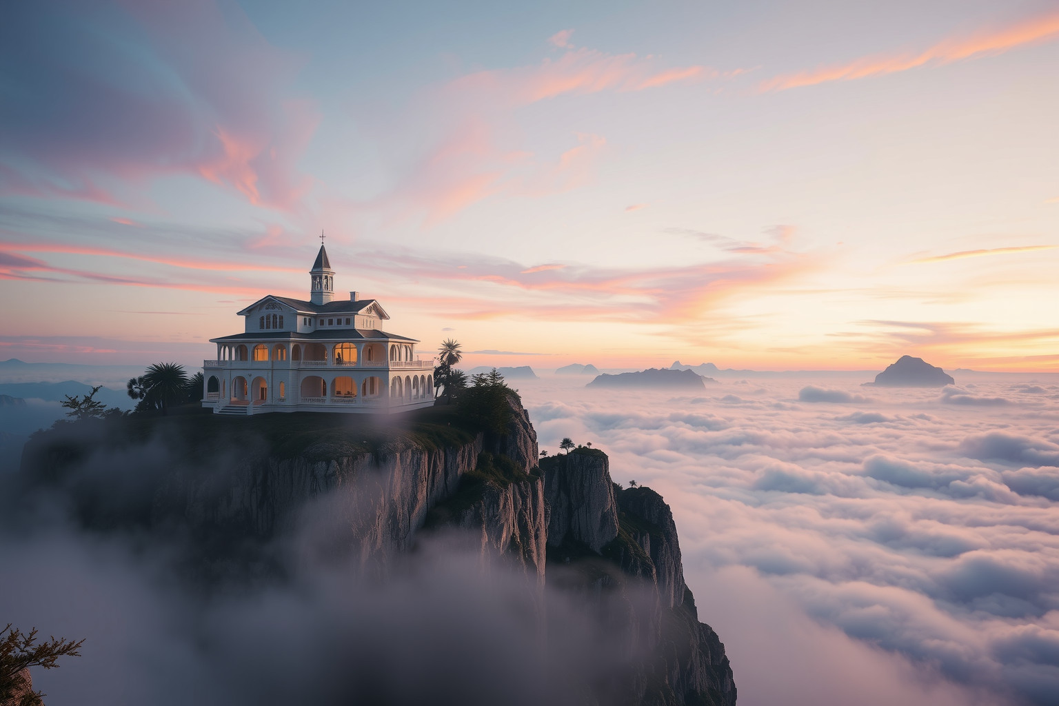 Sognare una villa con vista mozzafiato rappresenta successo e libertà.