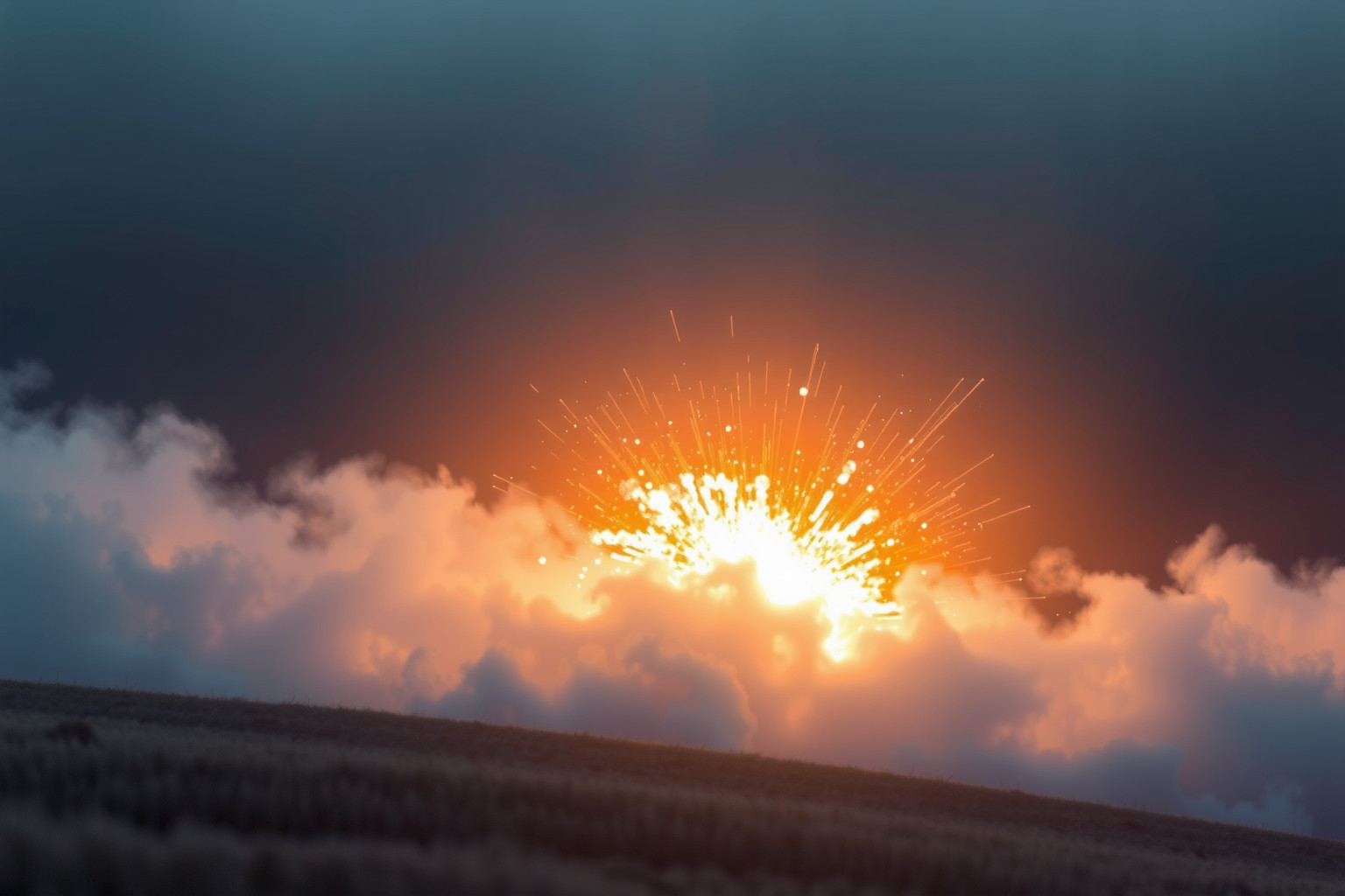 Sognare un'esplosione simboleggia cambiamenti improvvisi e liberatori.