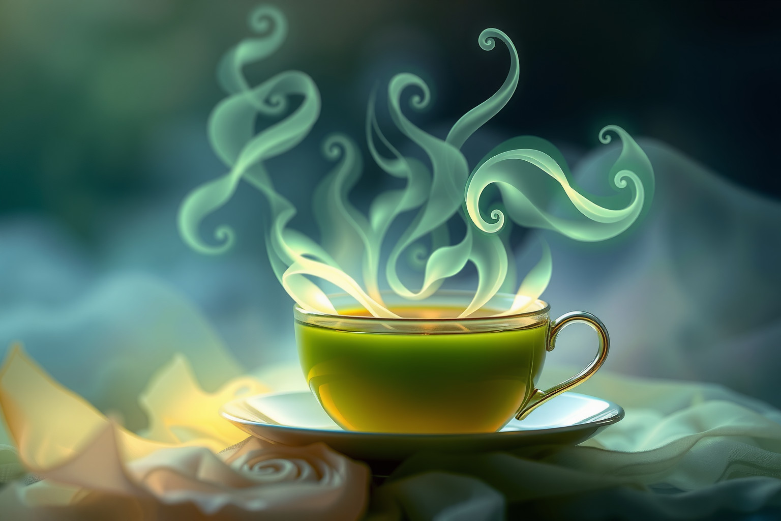Sognare tè verde infuso simboleggia rinnovata energia e chiarezza mentale.