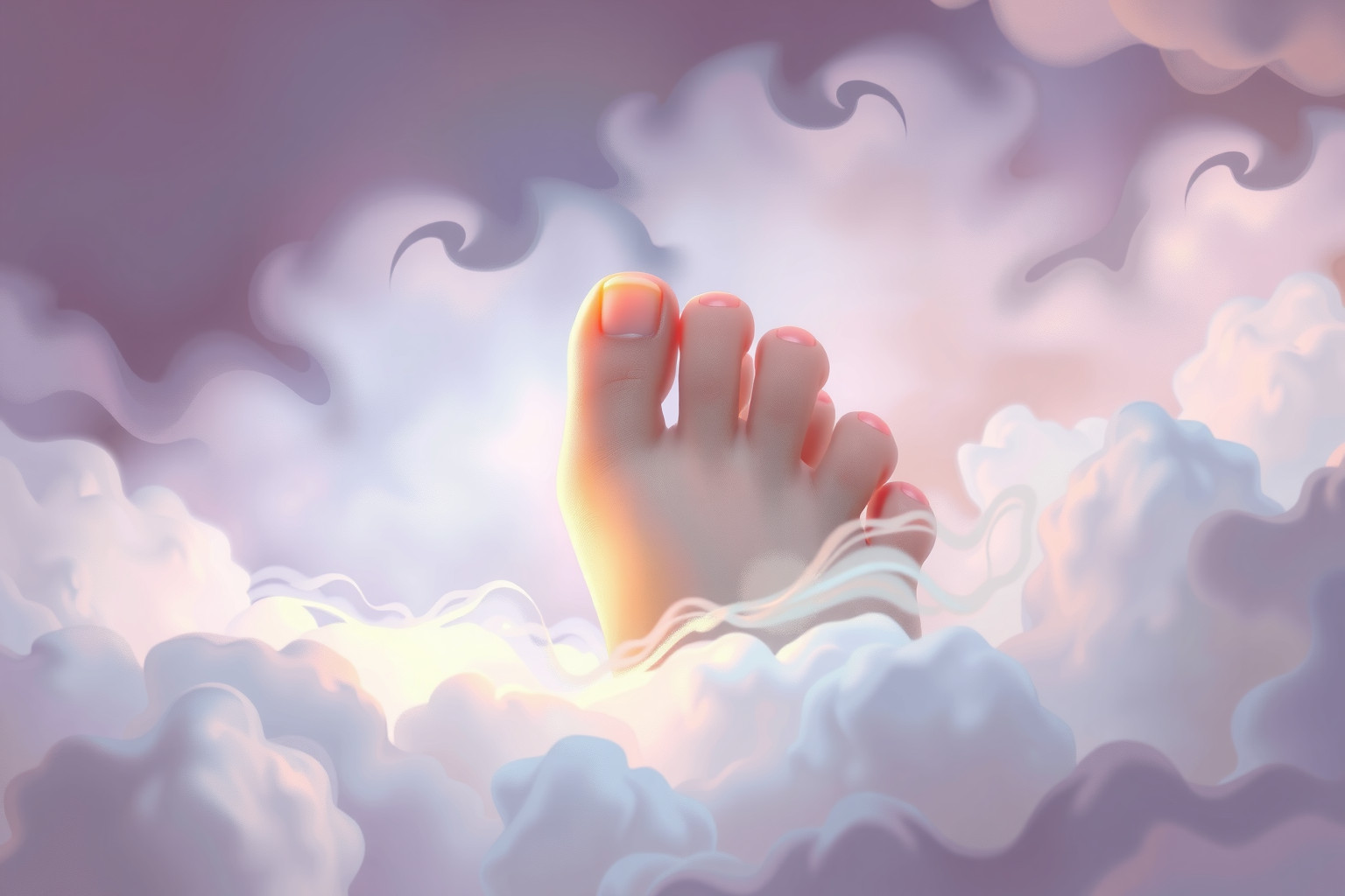 Sognare un'unghia incarnita al piede sinistro indica ostacoli emotivi nascosti.