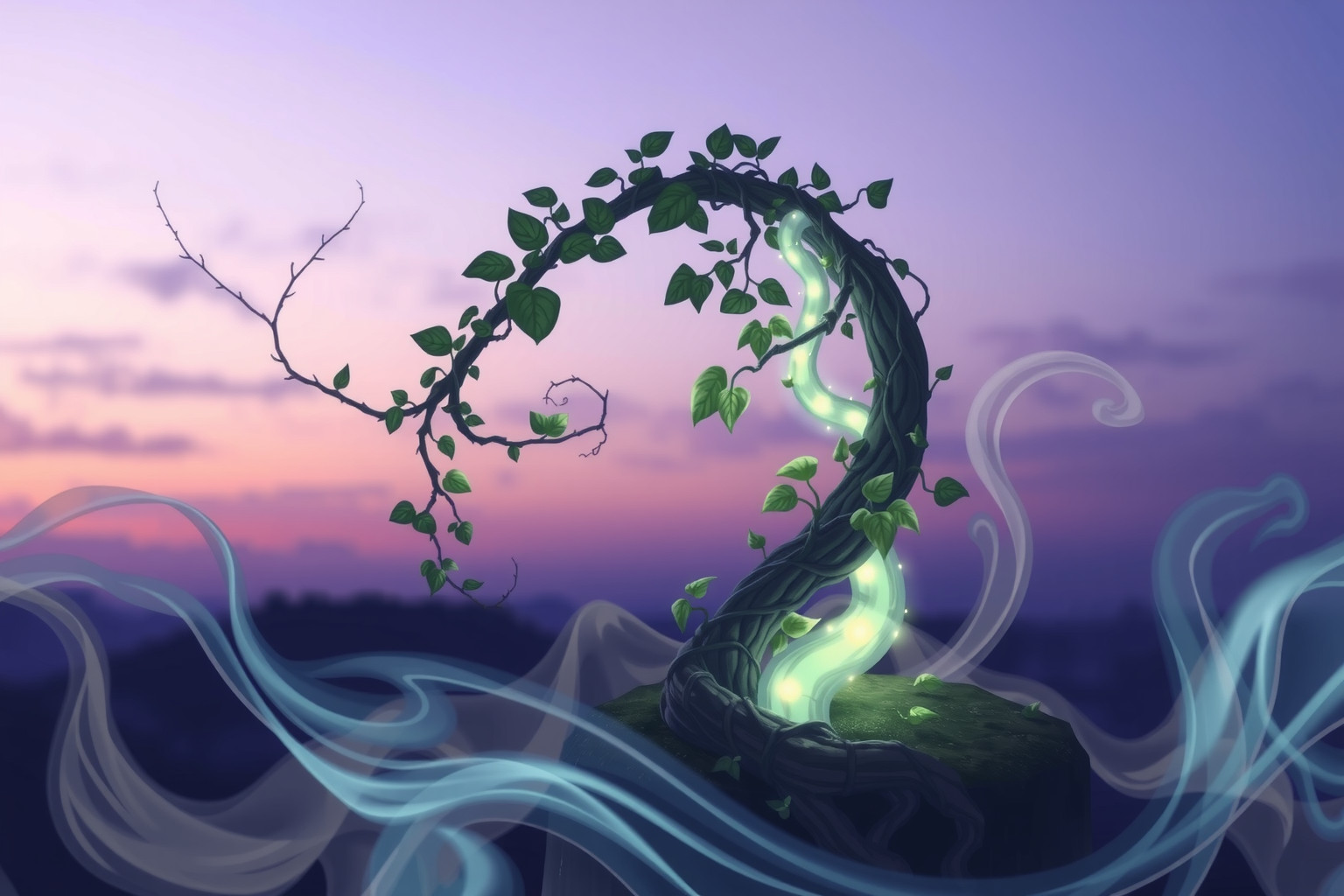 La vite rampicante simboleggia trasformazione e rinnovamento spirituale.