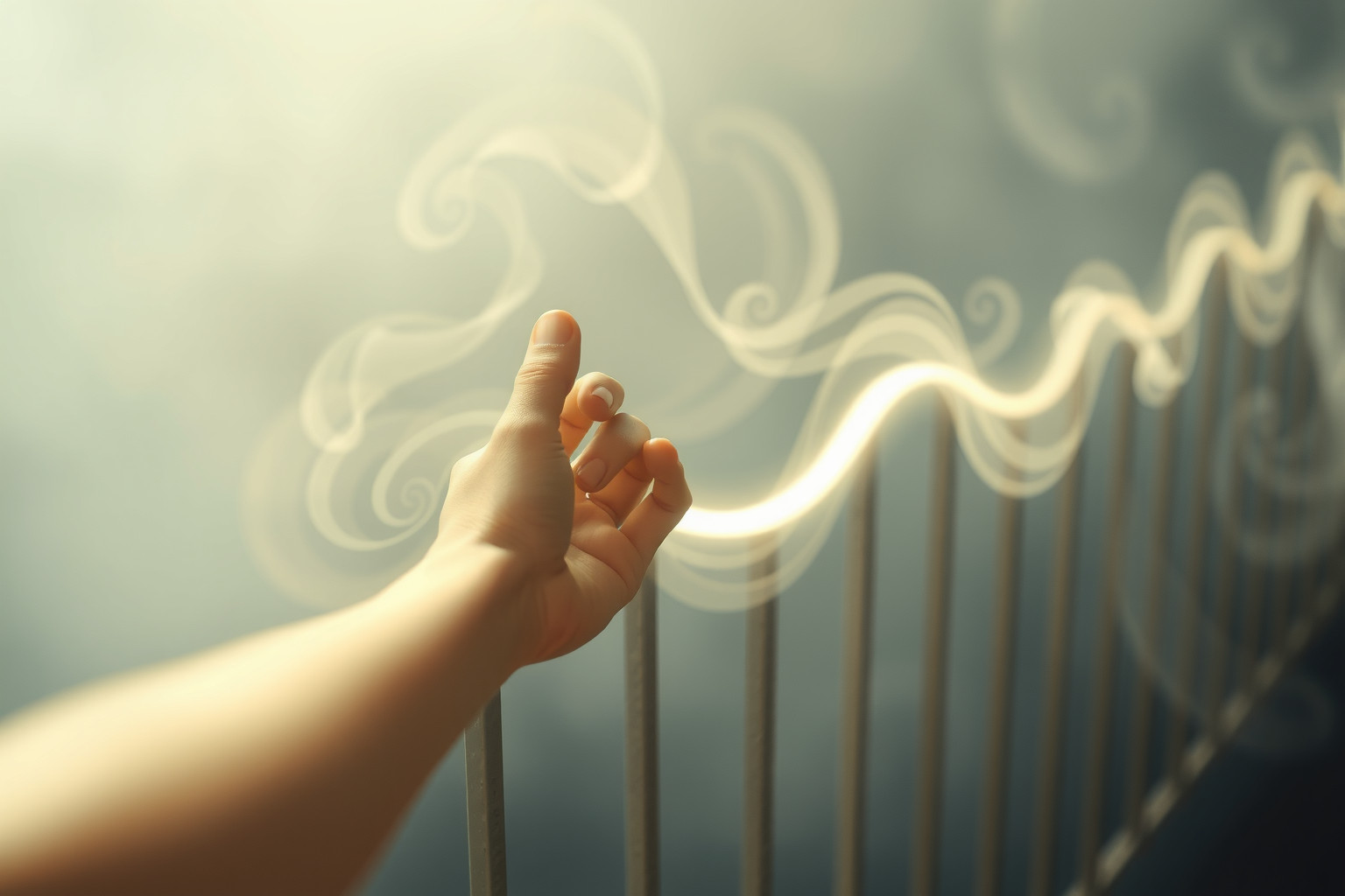 Aggrapparsi al corrimano simboleggia il desiderio di sicurezza e controllo.